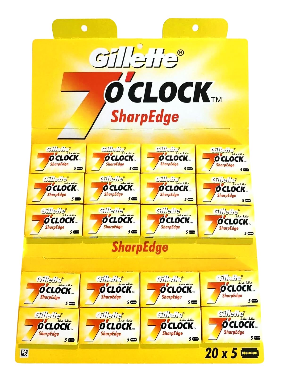 Gillette 7 O'clock Sharpedge. 100 Lamette da barba