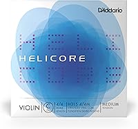 Vista 27 de D'Addario Helicore - Cuerda de violín de 4/4 de tamaño – Cuerda de titanio herida D – H313 4/4H – Cuerda en D solamente – Tensión pesada
