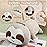 SQEQE Weighted Sloth Plush, Weighted Sloth Stuffed Animal, Cute Sloth Plushies Sloth Pillow Toy Gift for Kids Adults Brown 9.8 Inch, 0.8 Lbs