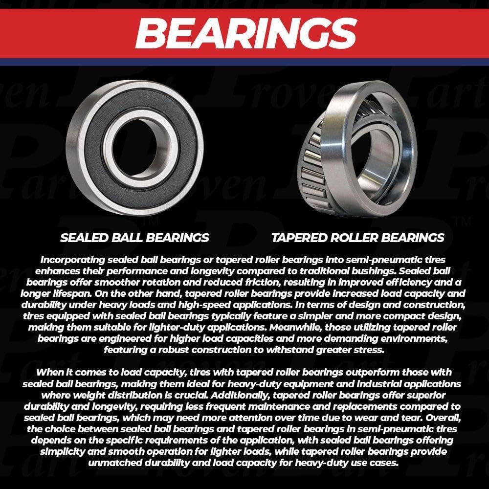 Proven Part No Flat Tire 13X6.5-6 Fits Hustler 606744 Bearings Installed