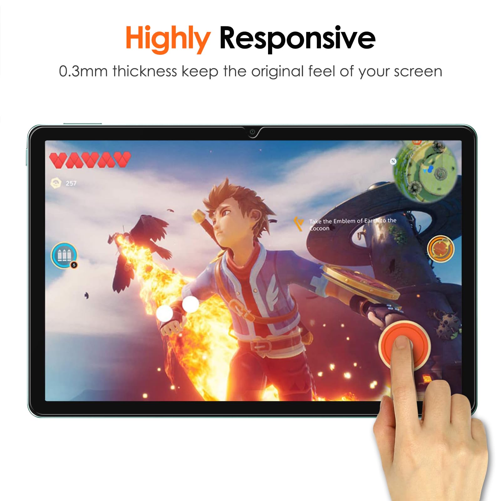 ivoler 2 sztuki folii ochronnej ze szkła ochronnego do Lenovo Tab M11 / DOOGEE T30 Pro/Xiaomi Redmi Pad SE 11 cali, twardość 9H, szkło hartowane HD, folia ochronna na wyświetlacz, folia chroniąca