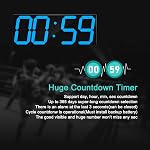 CHKOSDA 18''Digital Wall Clock,Large LED Wall Clock with 6” Numbers, Remote Control Count up/Countdown Timer Clock, Digital Clock with Auto Dimmer, Big Calendar and Thermometer(Ice Blue)