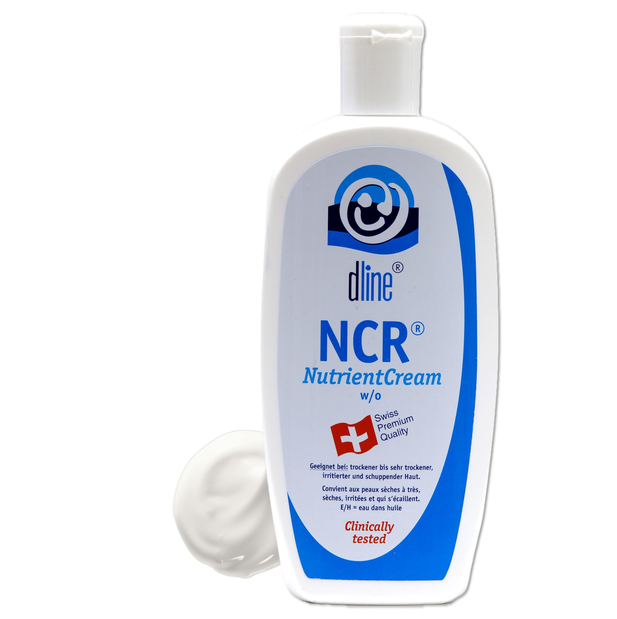 dline NCR-NutrientCream Fettcreme vom Pflegeprofi | 500ml Flasche | Feuchtigkeitscreme für trockene bis sehr trockene Haut | Aloe vera, Bienenwachs, Glycerin, Panthenol, Urea, Jojobaöl, Mandelöl