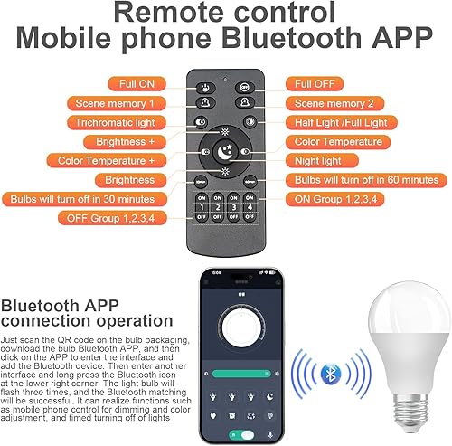 Miniatura 6 de Lámpara de pie de lectura LED dorada brillante con control remoto y atenuación Bluetooth, sala de estar, dormitorio, mesita de noche, oficina,