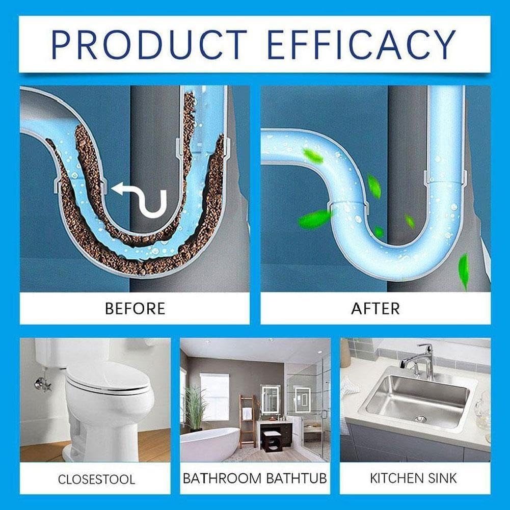 Powerful Pipe Dredging Agent, Powerful Quick Cleaning Drain Toilet Cleaner Tool, Pipeline Dredging Agent for Kitchen and Toilet Pipelines (1 pcs)