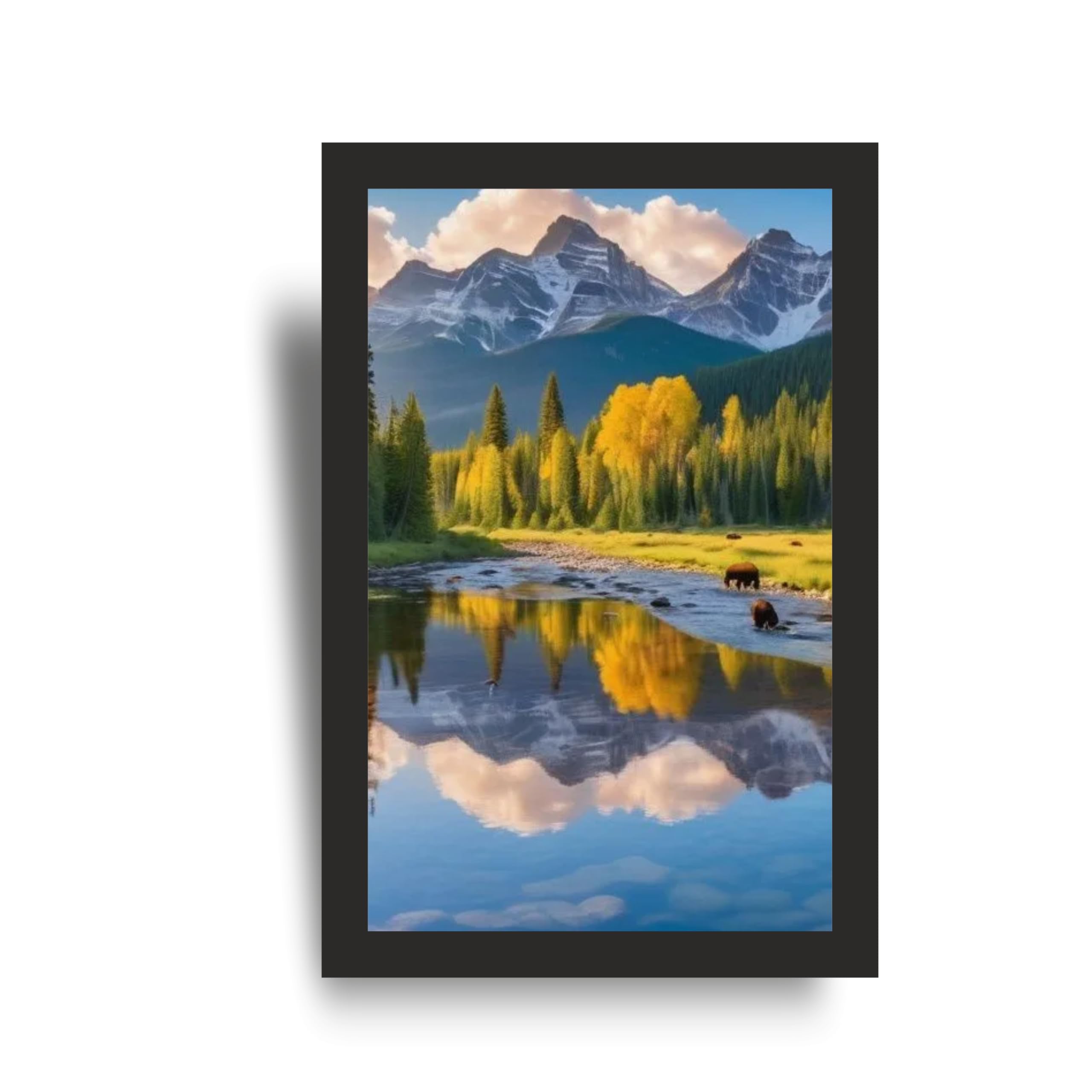 Alpine Mountain River Wall Art Frame Set of 3 – view 3