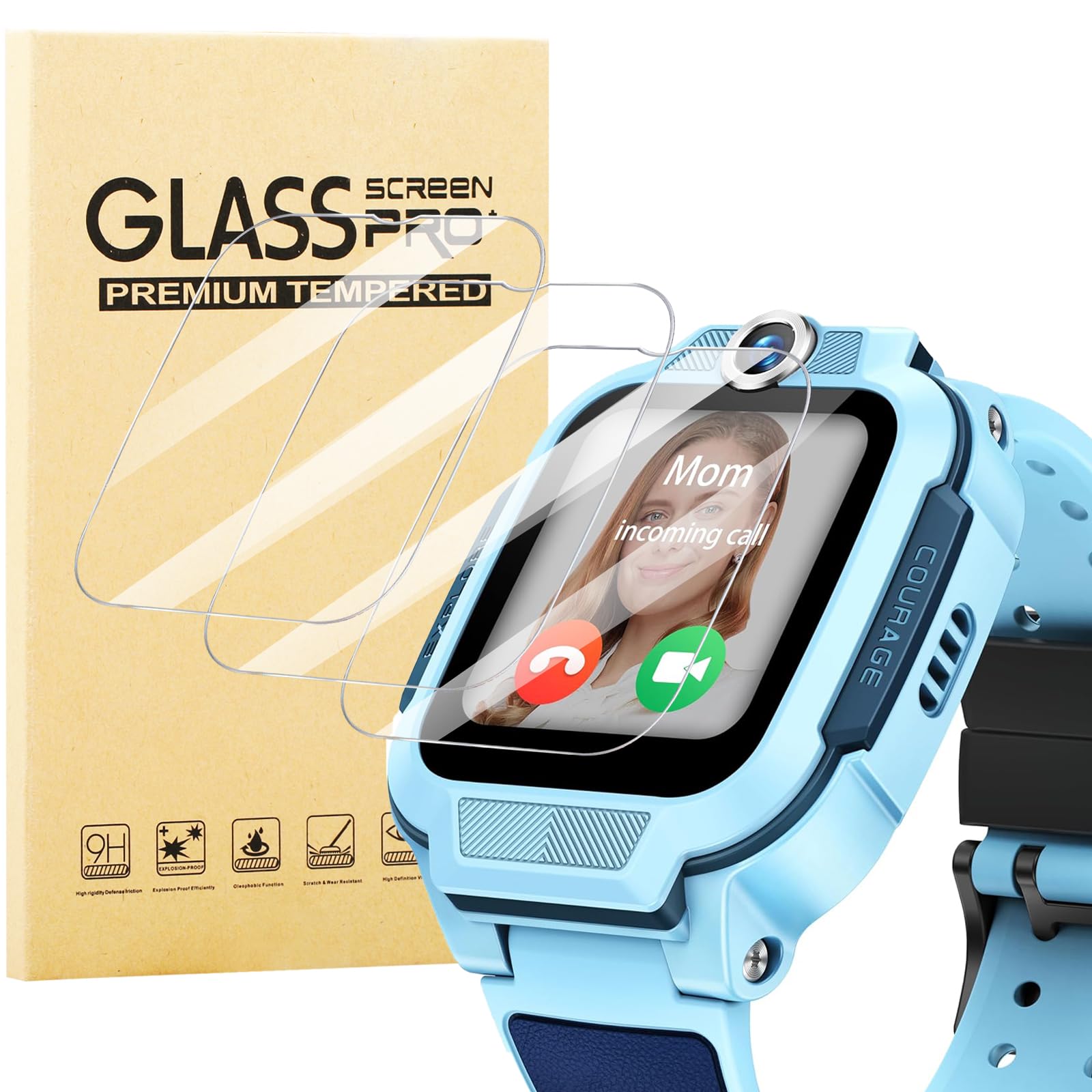 Folia ochronna do zegarka imoo Watch Phone Z3, folia ochronna na wyświetlacz, przezroczysta HD [odporna na zarysowania], szkło ochronne, wysoka twardość, pełne pokrycie, folia pancerna do