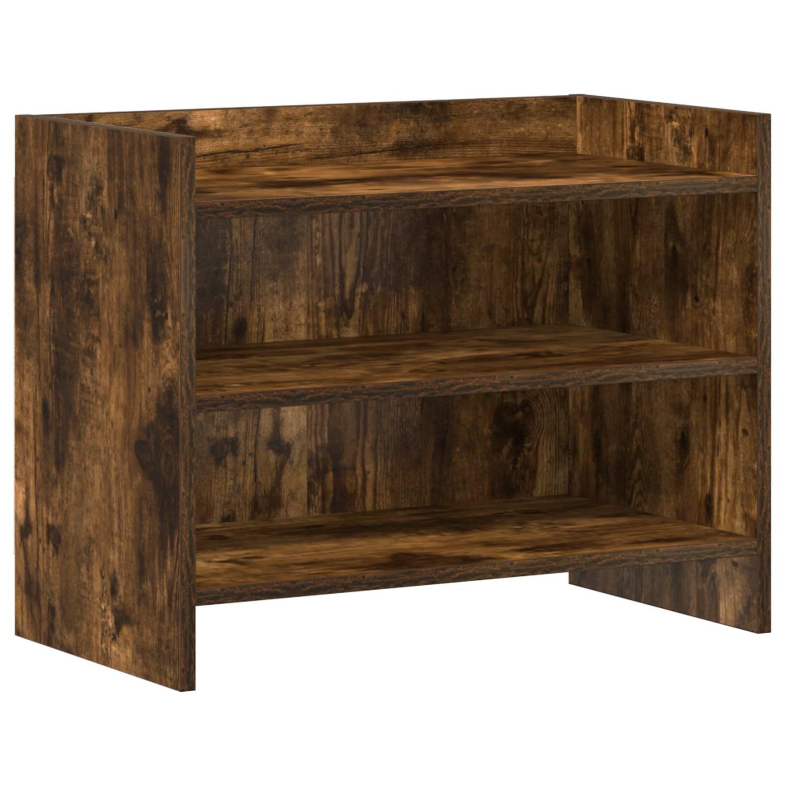 Gecheer TV-Schränk 60 x 33 x 47 cm Geräucherte Eiche Holzwerkstoff, Fernsehschrank Fernsehtisch TV-Lowboard für Wohnzimmer Home-Cinema Gamerzimmer8011215