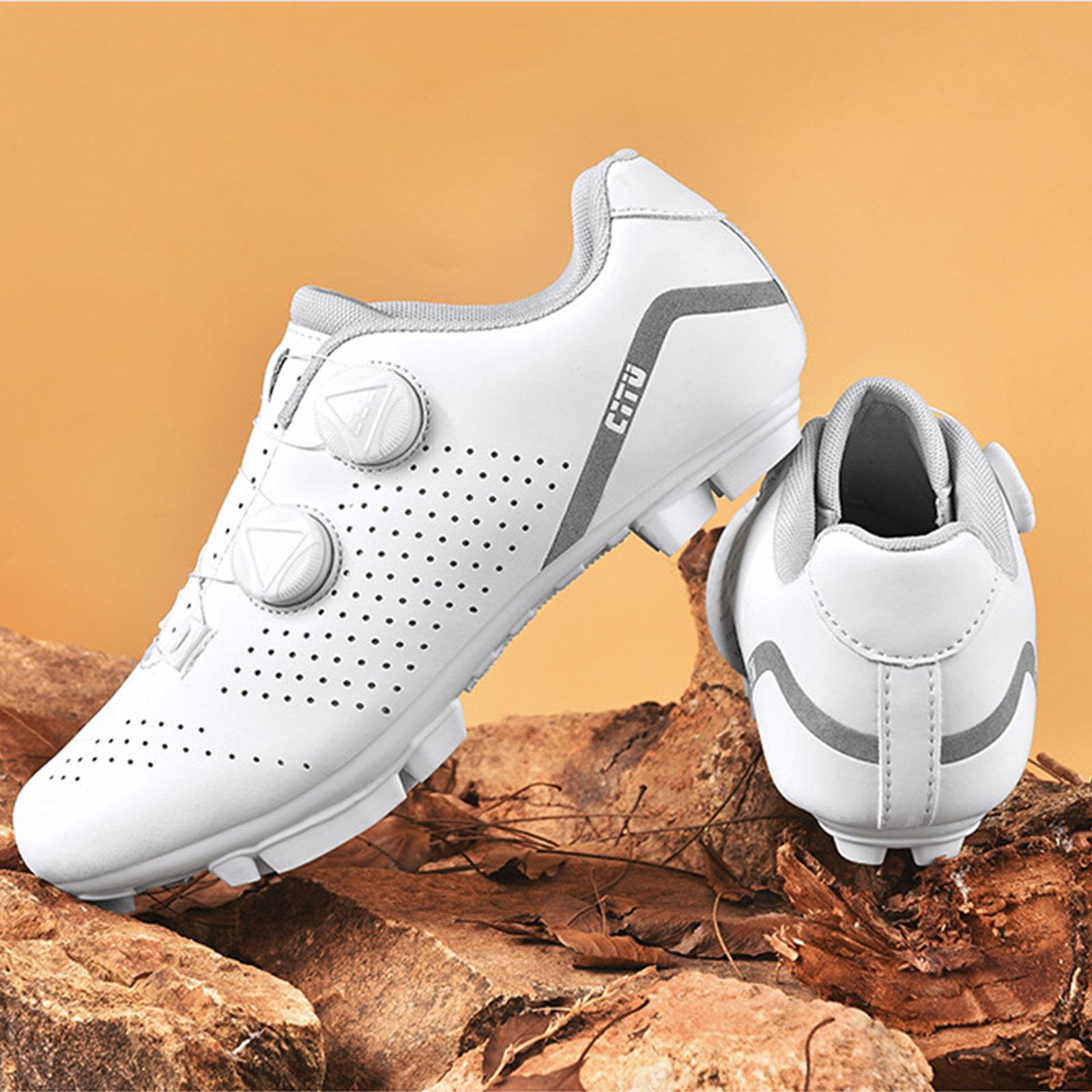 Herren Damen Mountainbike Schuhe, Atmungsaktive Fahrradschuhe Kompatibel mit Shimano SPD 2-Bolts Pedals Spin MTB Schuhe Outdoor