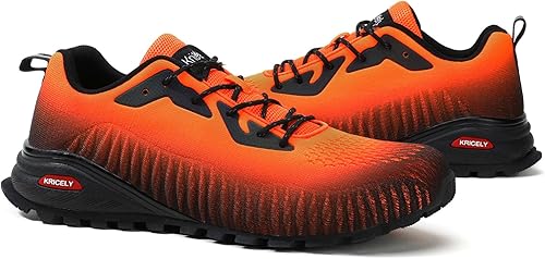Miniatura 7 de Kricely - Tenis de correr para hombre, para caminar y hacer senderismo, tenis para entrenamiento funcional, para exteriores, calzado informal de