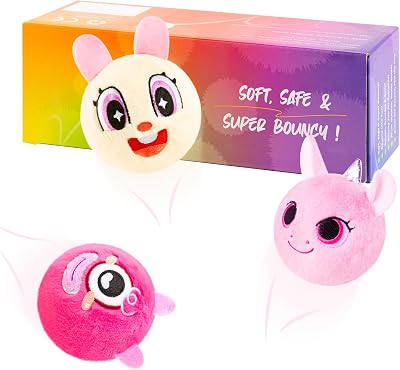 U&C Planet 3 balles rebondissantes Jouets en Peluche Super Doux pour Enfants, rebondissant jusqu’à 3 mètres, Cadeau pour Les Tout-Petits garçons et Filles âgés de 3 Ans et Plus