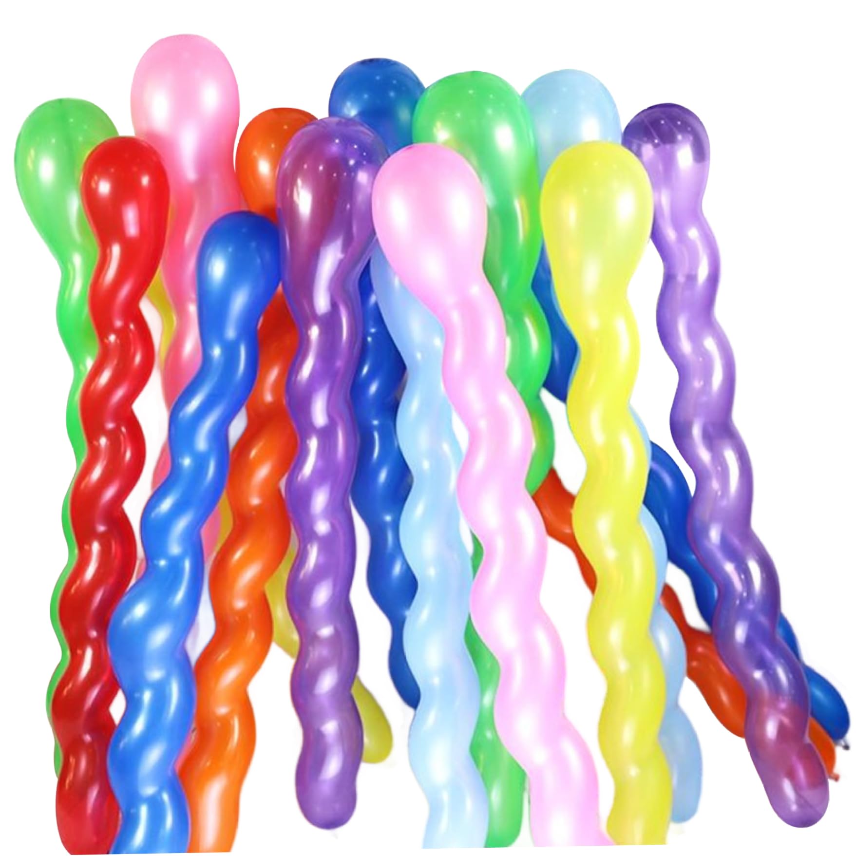 Hintyne Balloon Set 200PCS Party Balloons, 39.4 Inch Long Spiral Latex Balloons, Thickened Balloon Set for Weddings, Birthday Parties, Parties and Festivals
