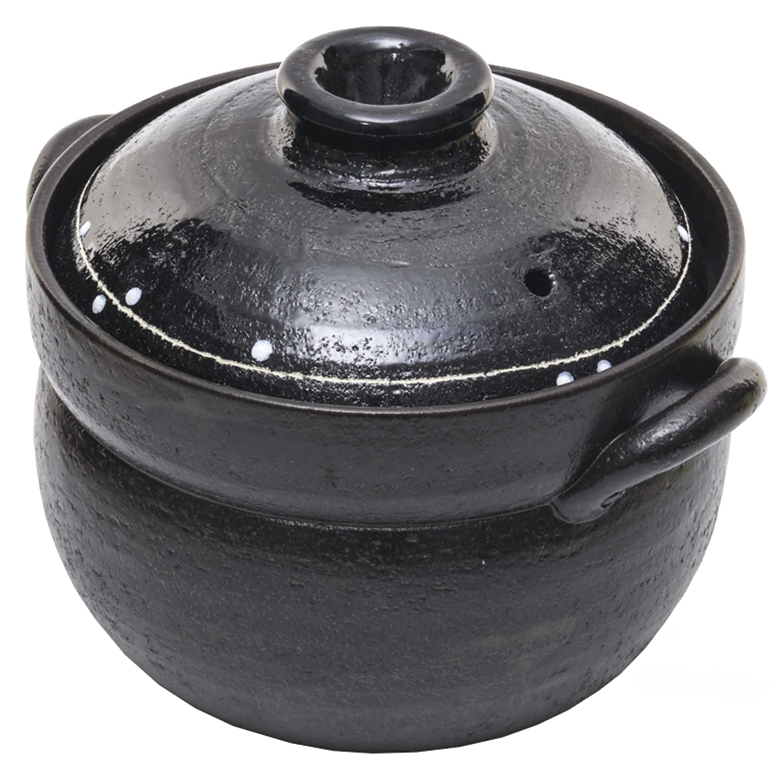 Casserole céramique et cuiseur de riz à double couvercle thermo-isolant