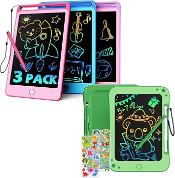 TEKFUN 3PCS 8.5inch + 8.5inch Doodle Board LCD Writing Tablet