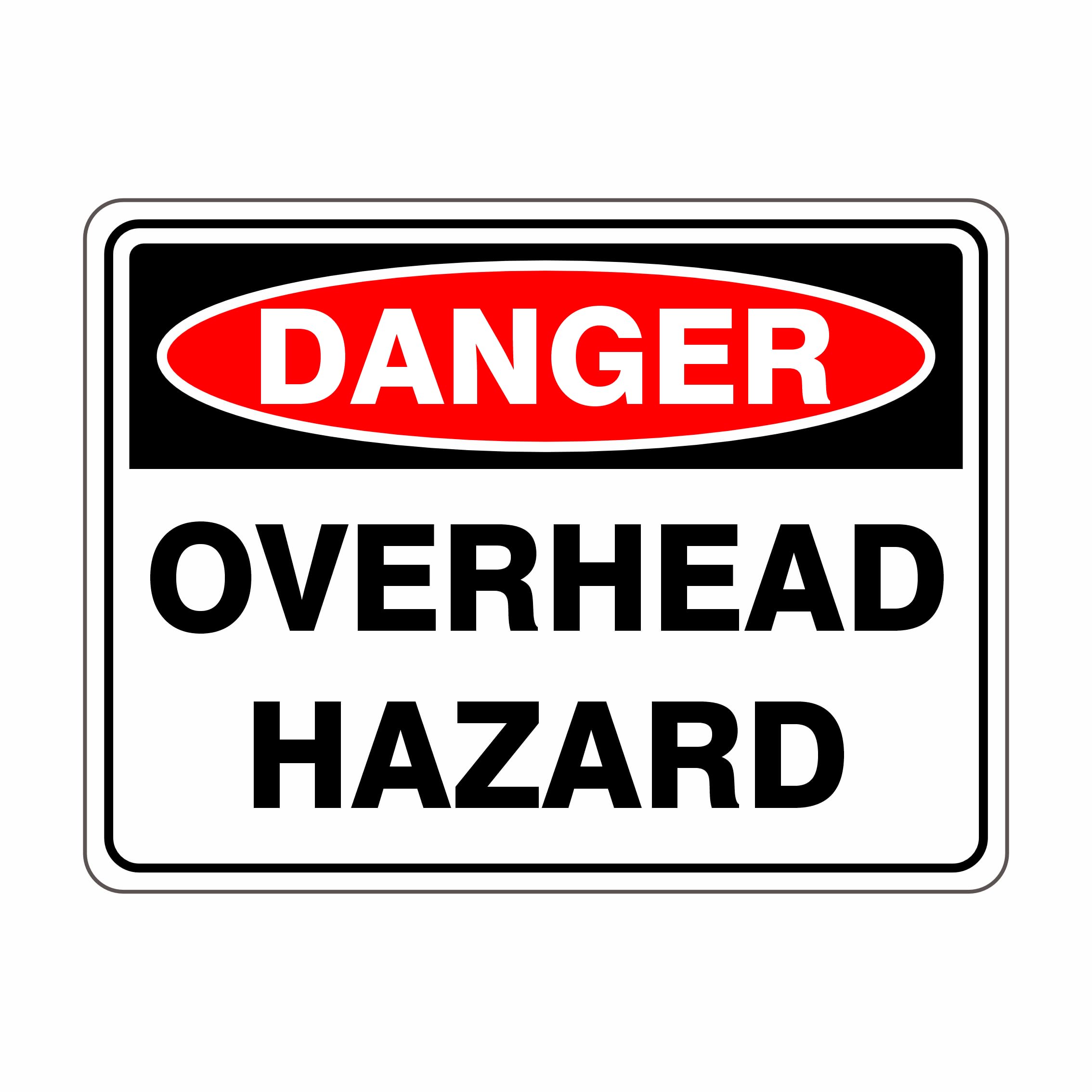 Overhead Hazard Danger Signs Metal Tin Sign 8 x 12 inch for Industrial & Commercial