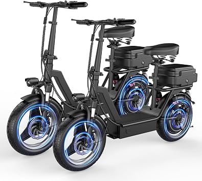 Electric Scooter with Seat for Adults, 1000W Peak Motor, 25MPH Fast Electric Scooter, 48V 13Ah Battery 35 Miles Range, Foldable Escooter with Rear Basket/Box, 14" Adult Electric Scooter for Commuting