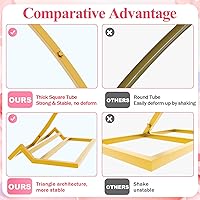 Vista 3 de Asee'm Arco de Boda Dorado de 7.2 Pies Soporte de Fondo Redondo Marco Circular Grande de Metal para Globos Florales para Decoraciones de Fiesta