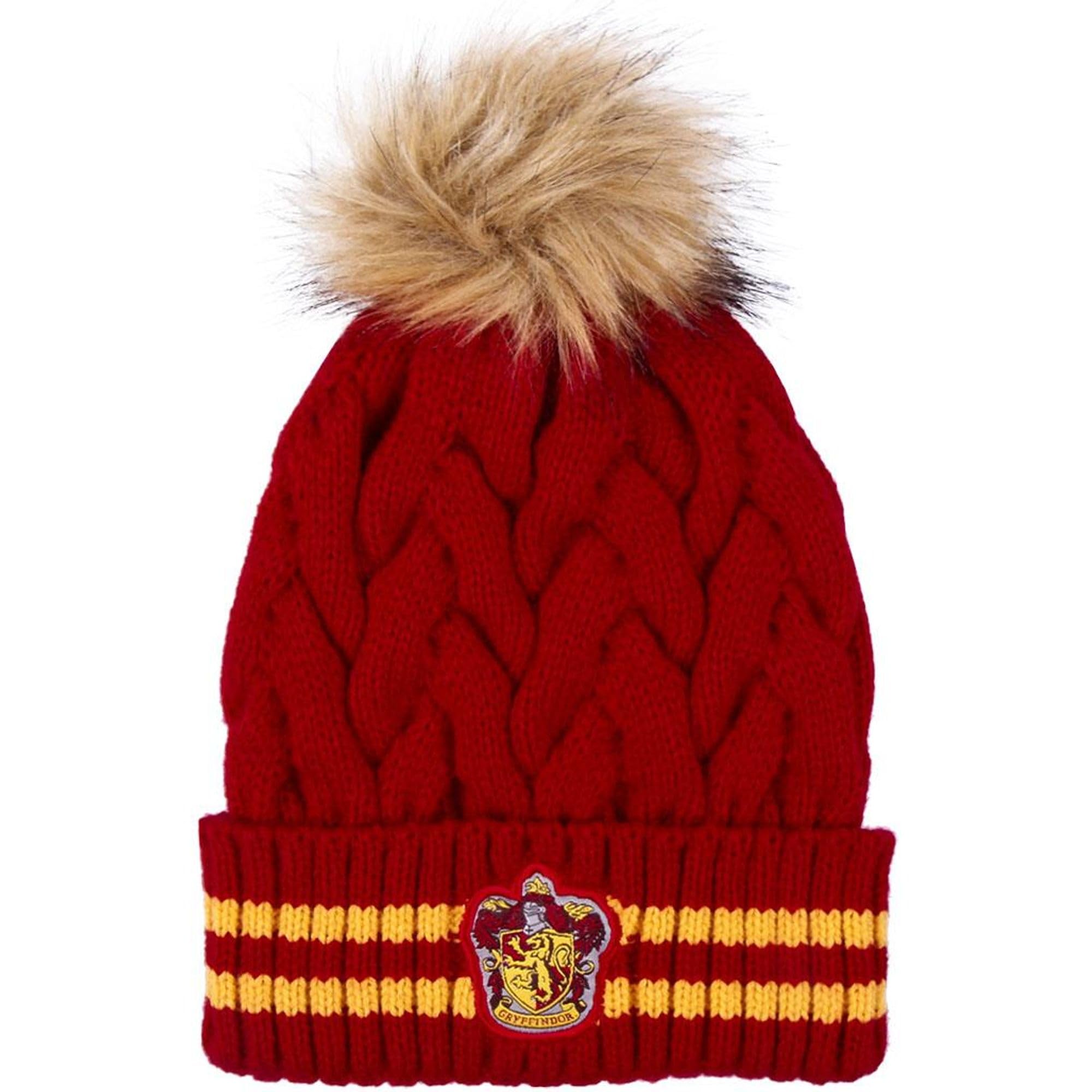 Harry Potter Pompon czapka dzianinowa Gryffindor czerwona, GRYFFINDOR - czerwony, jeden rozmiar