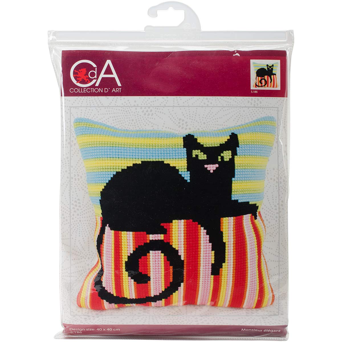 Collection d'Art Cross Stitch Cushion: Mistigri