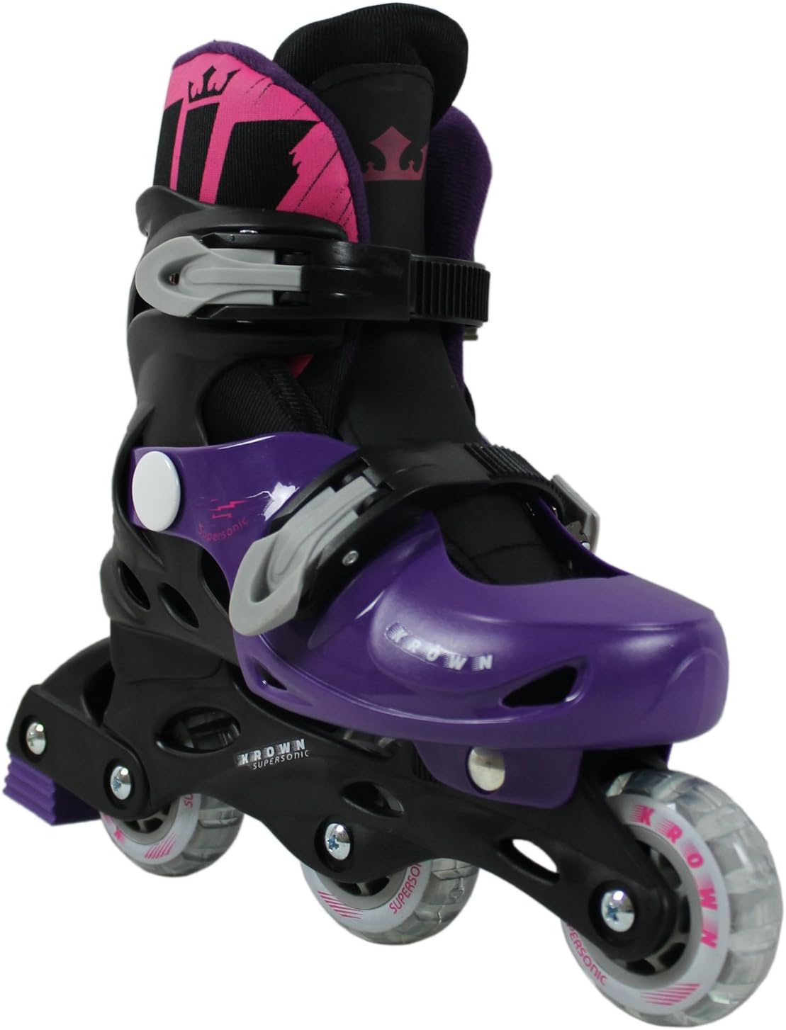 Krown Kids Adjustable Inline Skates Boys and Girls Fits Y13 – 9 Superspeed