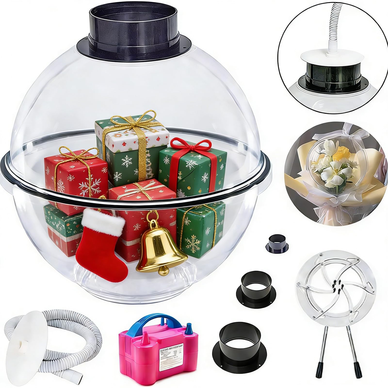 Kit Macchina Per Riempire Palloncini Con Pompa Ad Aria Elettrica E Strumento Di Espansione, Riempitivo Per Palloncini Da 14,9" Per Confezioni Regalo, Decorazioni Per Matrimoni E Feste Di Comp one set