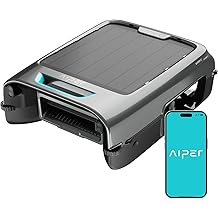 AIPER Surfer S2 Solar Powered Pool Surface Skimmer Robot with APP Support, 24/7 Continuous Cleaning, Dual Charging Modes, Smart Obstacle Avoidance, 150-um Filtration, OTA Upgrade