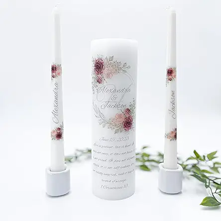 Unity Candles for Wedding, Unity Set, Custom and...
