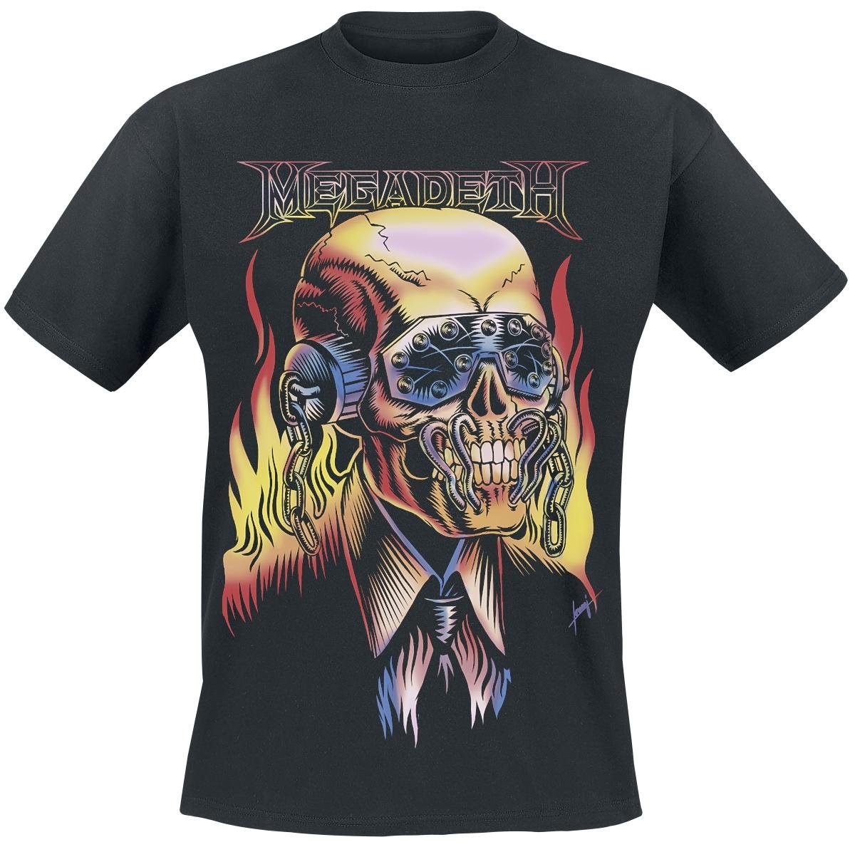 Megadeth Flaming VIC TS Schwarz