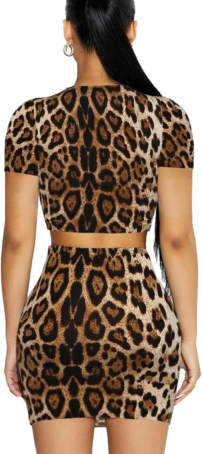 Women's Two Piece Skirt Set - Summer Casual High Waisted Y2K Mini Bodycon Pencil Skirts and Crop Tops Outfits - Image 5