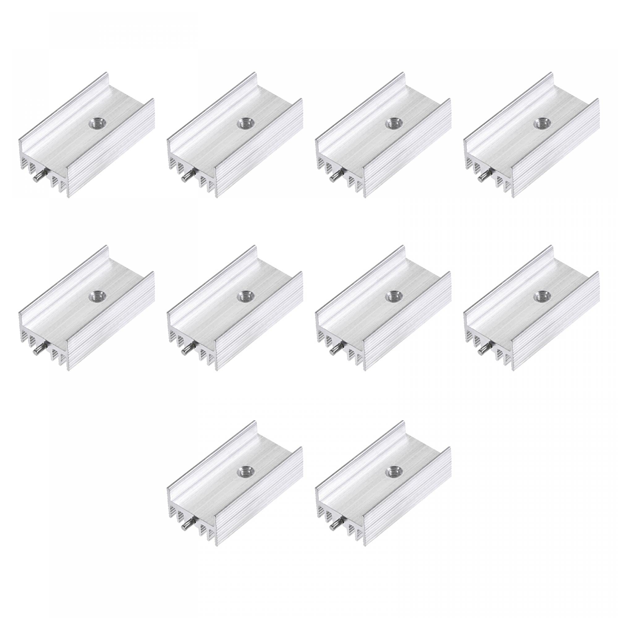Buy sourcing 10 Pack 30x15x10mm Aluminum Cooling TO-220 Transistor ...