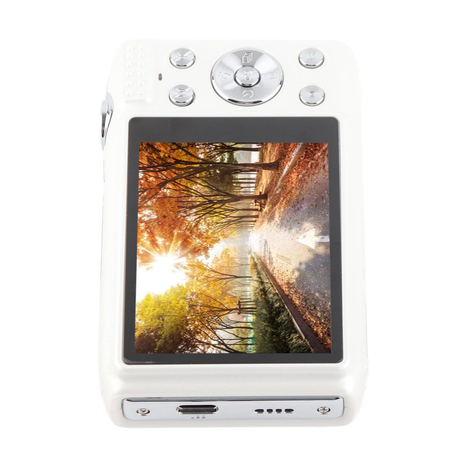 CÁMARA Digital para Adolescentes 4K HD para VLOGGING DE FOTOGRAFÍA DE Viajes (White)
