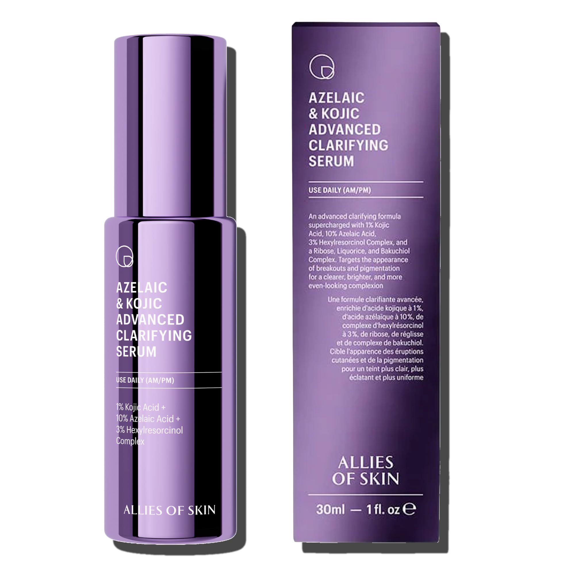 Amazon.com: Allies of Skin Azelaic & Kojic Clarifying Face Serum