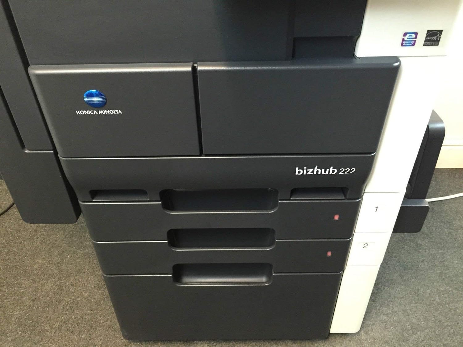 Konica Minolta Bizhub 222 Copier Printer Scanner Network & Staple Finisher (Renewed)