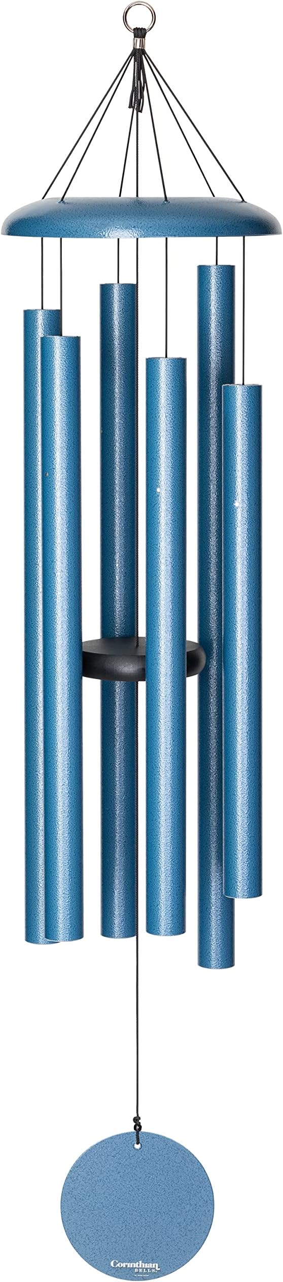 Corinthian Bells by Wind River - 50 inch Sky Blue Wind Chime for Patio, Backyard, Garden, and Outdoor décor (Aluminum Chime) Made in The USA