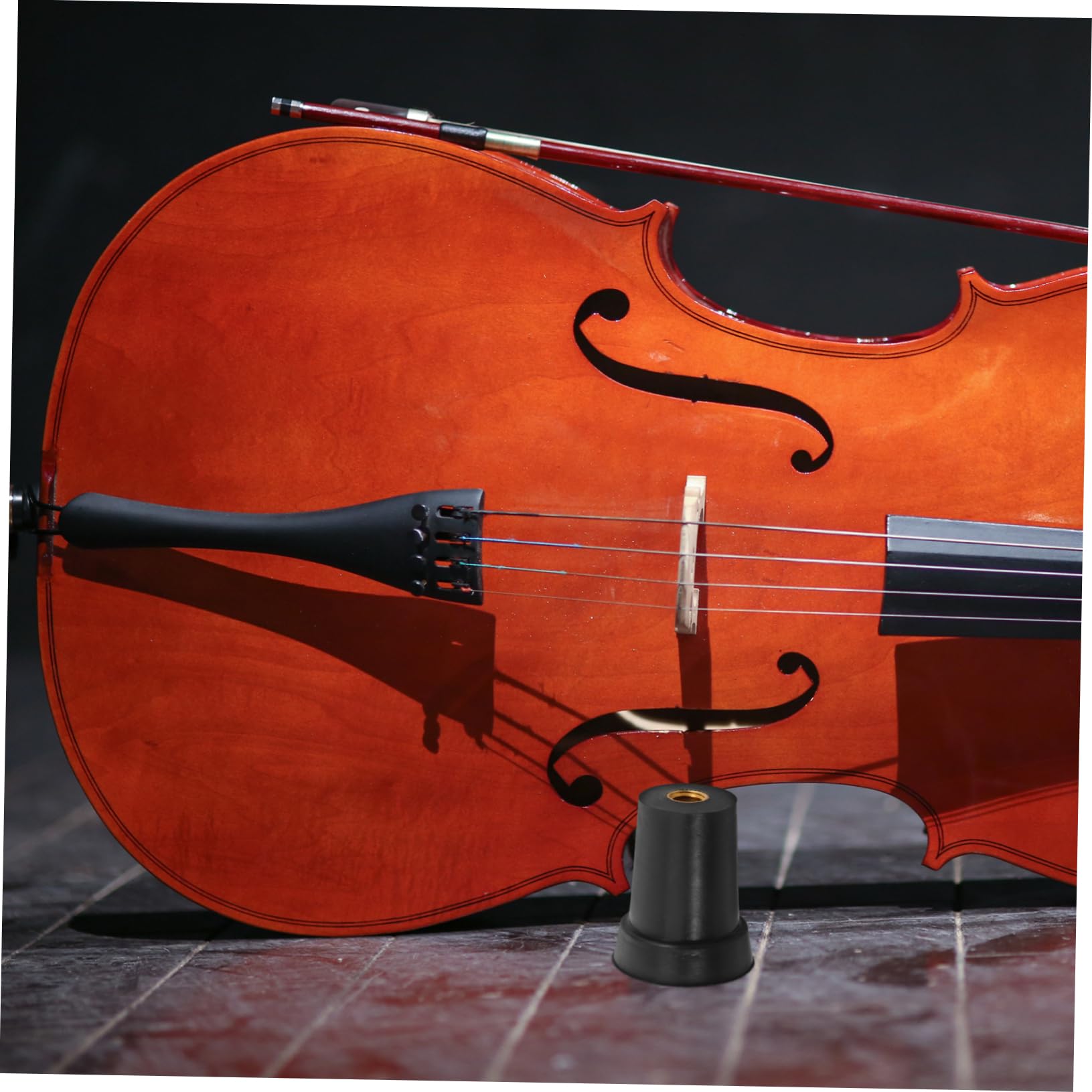 GALPADA 8 Cello Accessories Cello Endpin Rest Anti Slip Mat Bass Endpin Rubber Pad Instrument End Protectors Multipurpose Non-slip Mat Instrument Accessories Brass Black