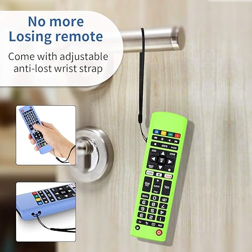 Miniatura 4 de Juego de 2 fundas de silicona para LG AKB75095307 AKB75375604 AKB74915305 Remote, a prueba de golpes, antipérdida, protector de piel para LG Smart