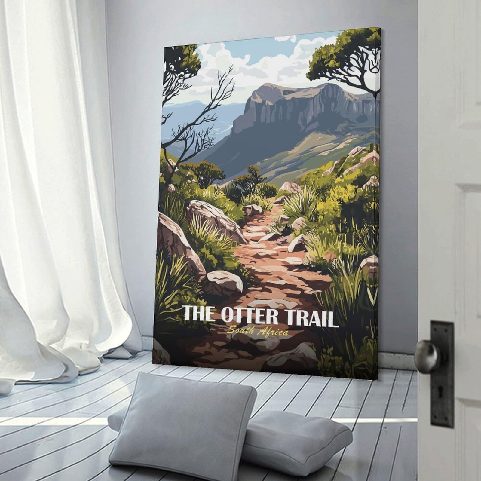 Junmoney The Otter Trail South Africa Landscape Wall Picture Print 20x30inch(50x75cm), for Corridors, Hallways Or Apartment Entries, Decorative Canvas Styling for Entry Areas