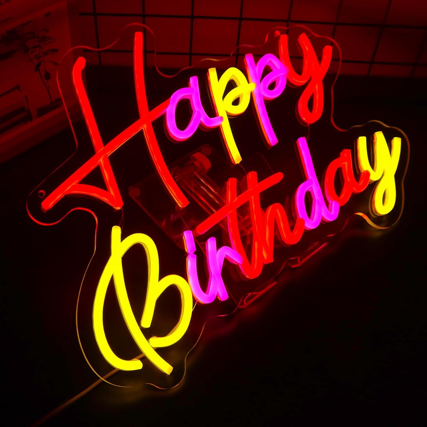Happy Birthday Neon Signs for Wall Decor,Led Neon Light for Bedroom,Christmas Birthday Party decorations Gifts - Image 2