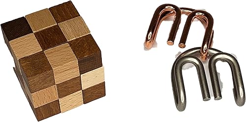 Miniatura 4 de Project Genius Mini Roman 2 unidades, rompecabezas de madera, rompecabezas 3D, desenredamiento de metal