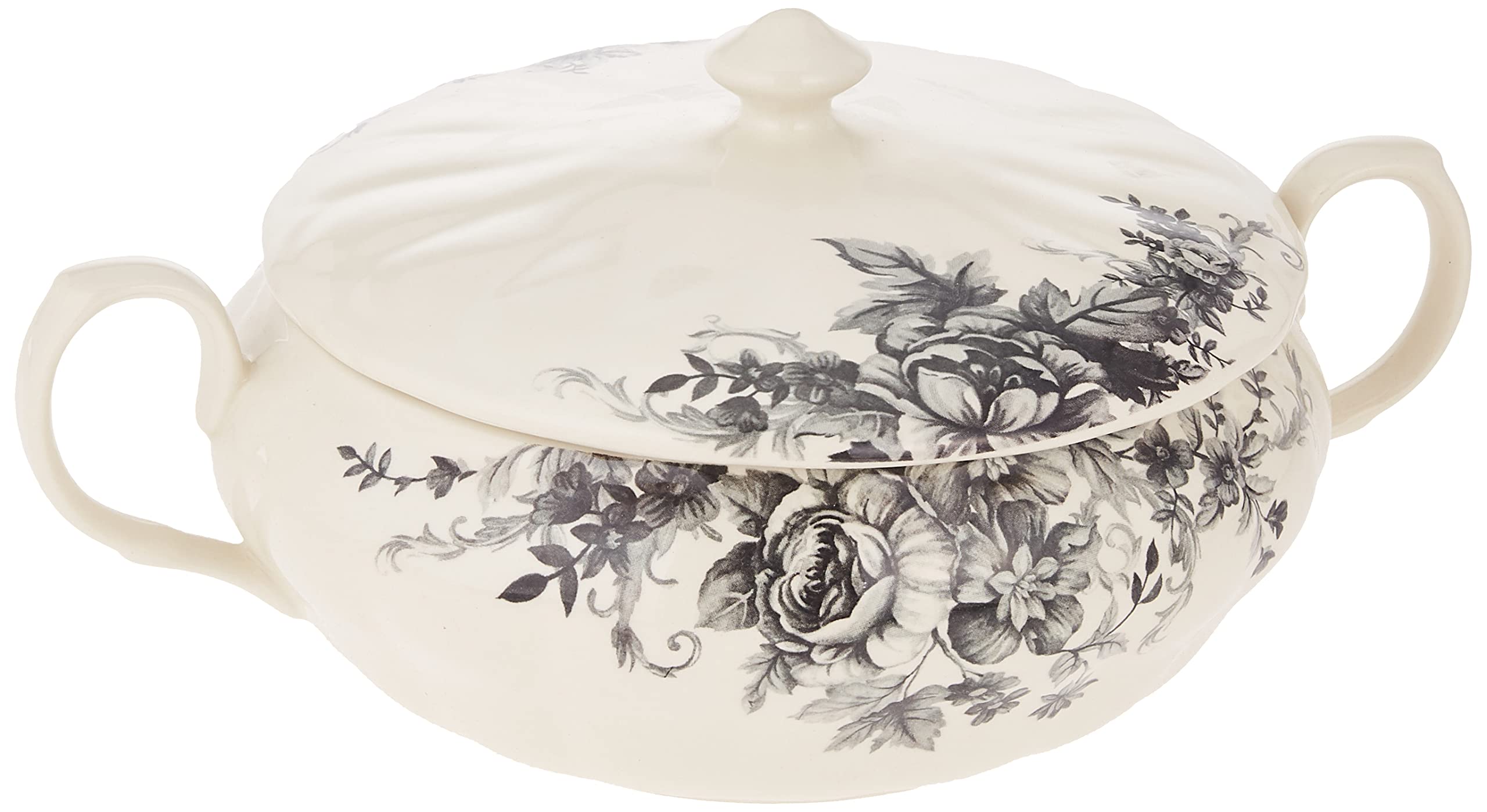 Claytan Georgeous Grey 1pc Multicolor Round Earthenware