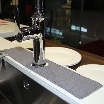 18 Kitchen Sink Faucet Absorbent Mat, Fabric | Sink Splash Mat|Faucet Drip Catcher|Sink Water Drying Mat