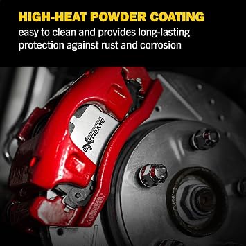 PowerStop Front Red Powder Coated Brake Caliper Pair for Honda Civic 1990-00 |Civic del Sol 1993-97 |CRX 1990-91 - High-Temp Brake Caliper Upgrade, S1379