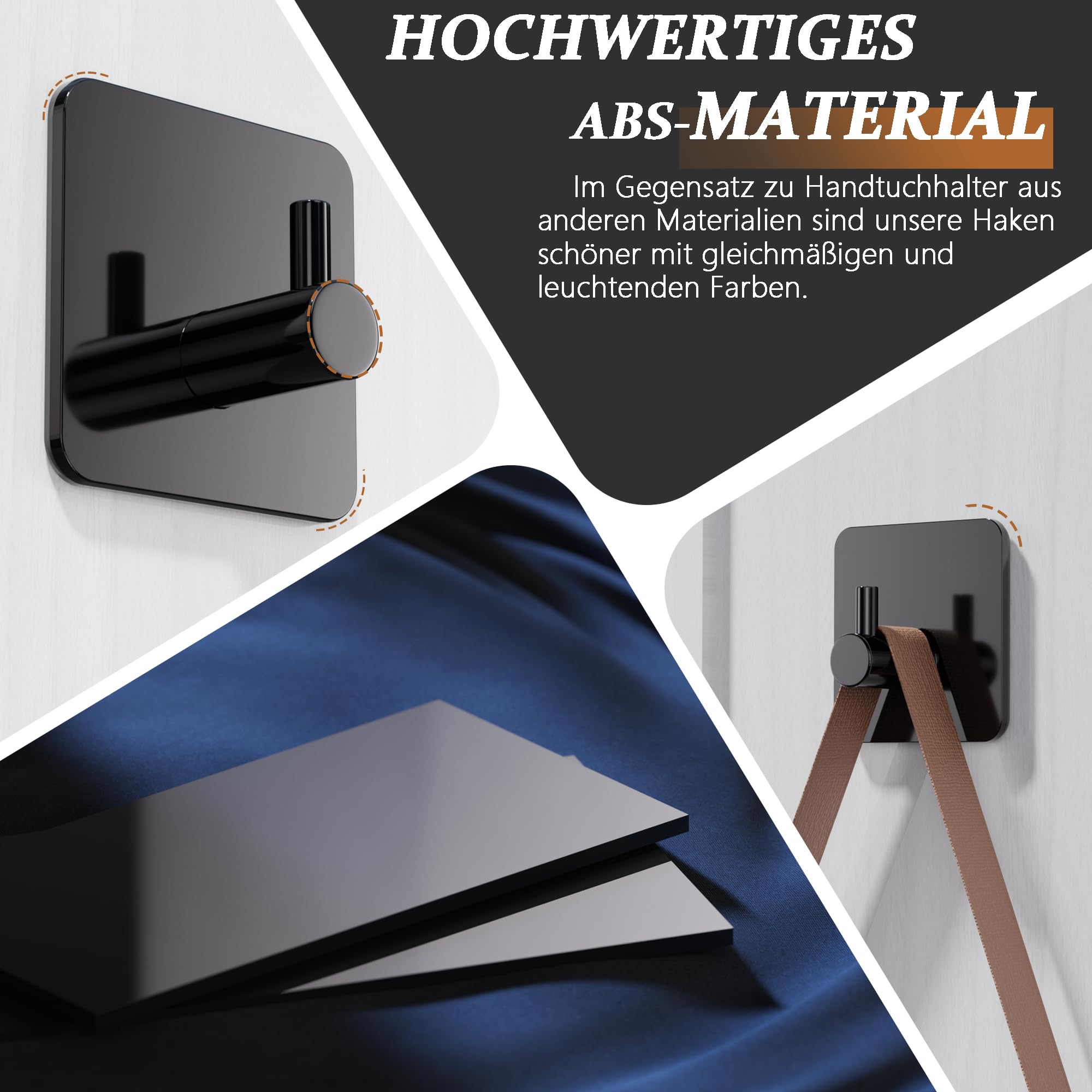 Aikzik Handdoekhouder zonder boren, set van 10 stuks Aikzik Handdoekhouder zonder boren, set van 10 stuks