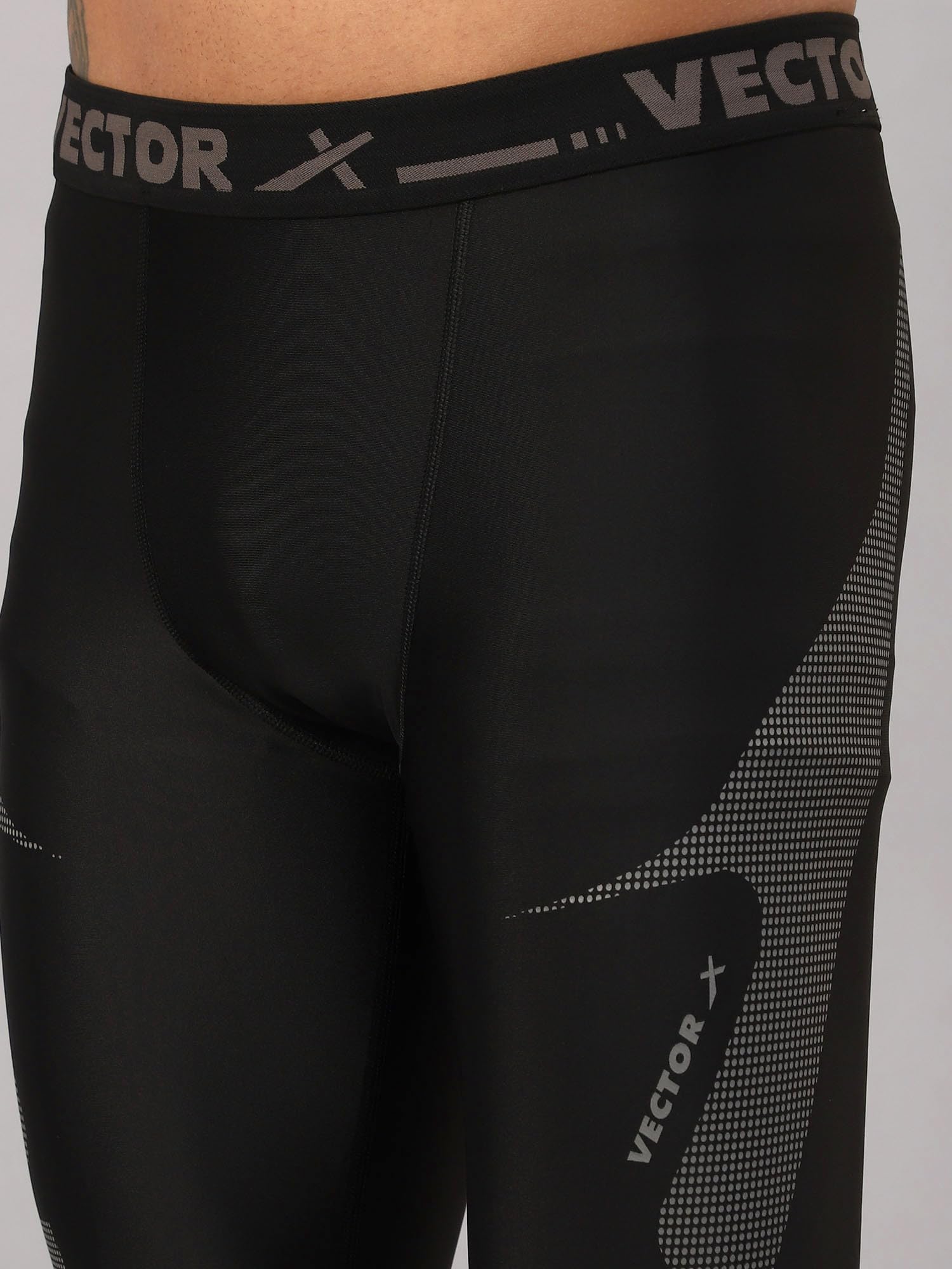 Vector X Mens Compression Full Length Printed Tight (M) Black 2