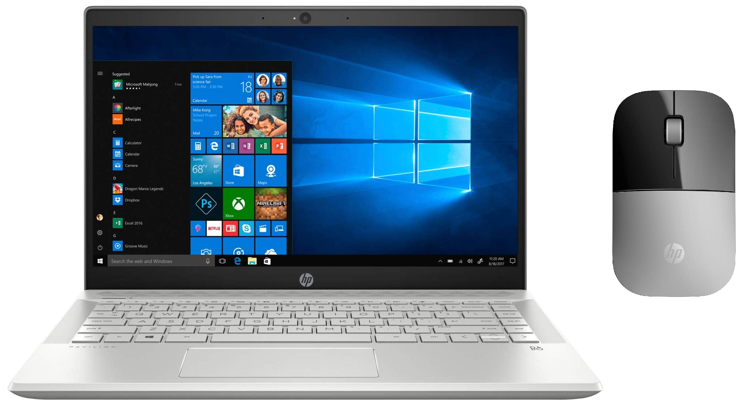 HP Pavilion 14-CE1000TX FHD (8th Gen Core i5-8265U/8GB/256GB SSD/Win 10/NVIDIA MX150 2GB Graphics) & Z3700 Wireless Mouse