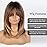 HAIRCUBE Ombre Brown Wigs for Women Shoulder Length Wigs Charming Long Curly Wigs with Bangs Daily Use