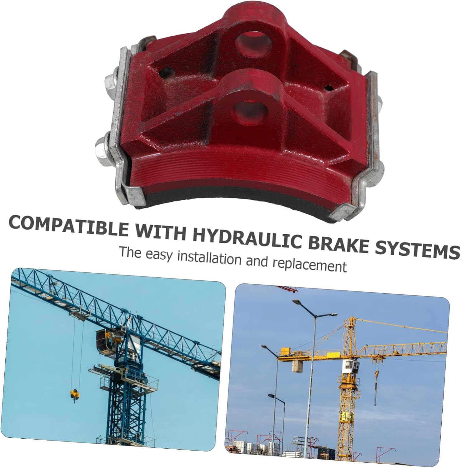 Series Hydraulic Brake Shoe Pad for Tower Crane Material Easy to Install Replace Enhanced Braking Performance Emergency Parking Brake Accessory