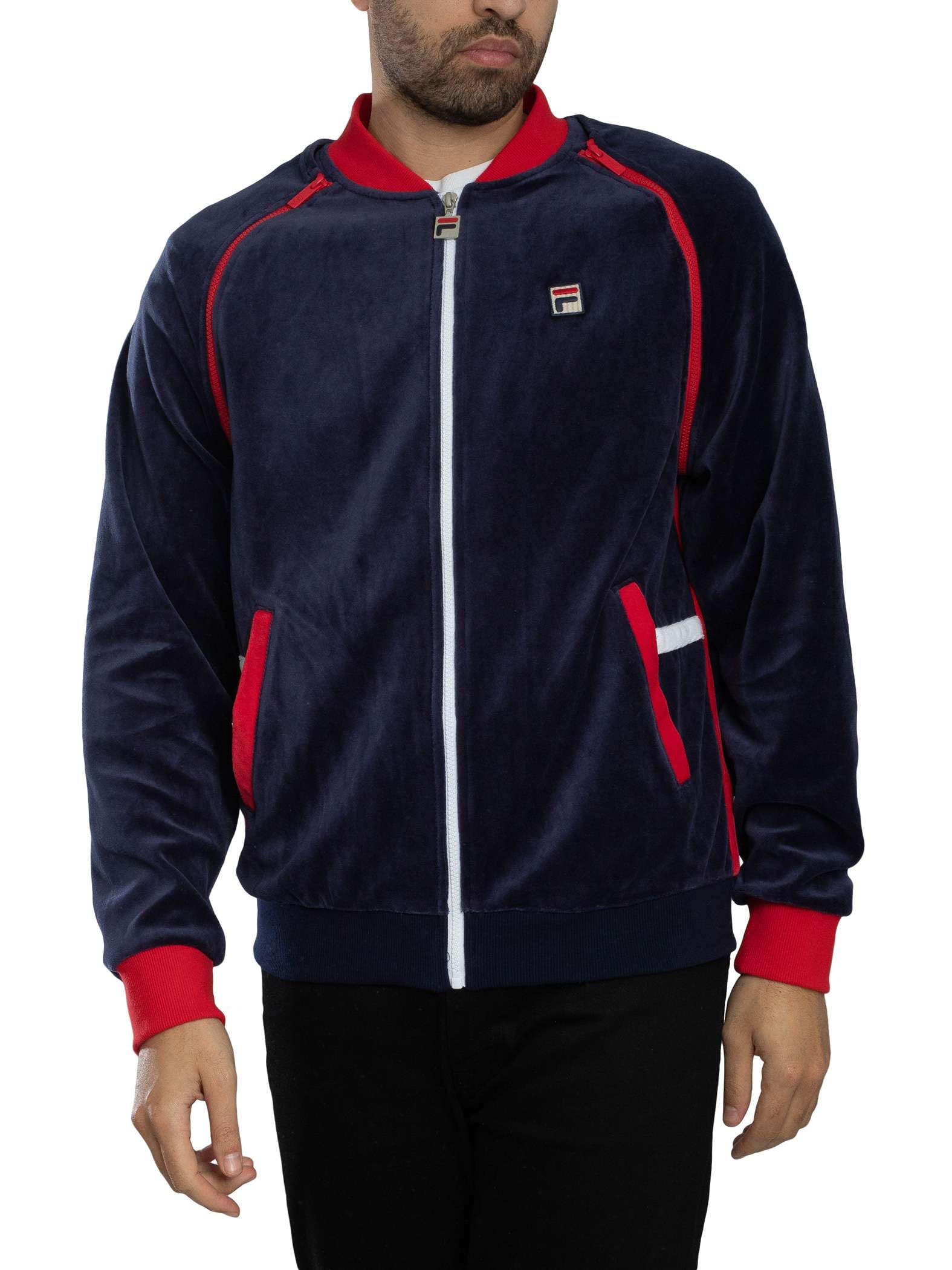 Fila Men's Navy/Red/White Daniele Archive Versatile Jacket, M