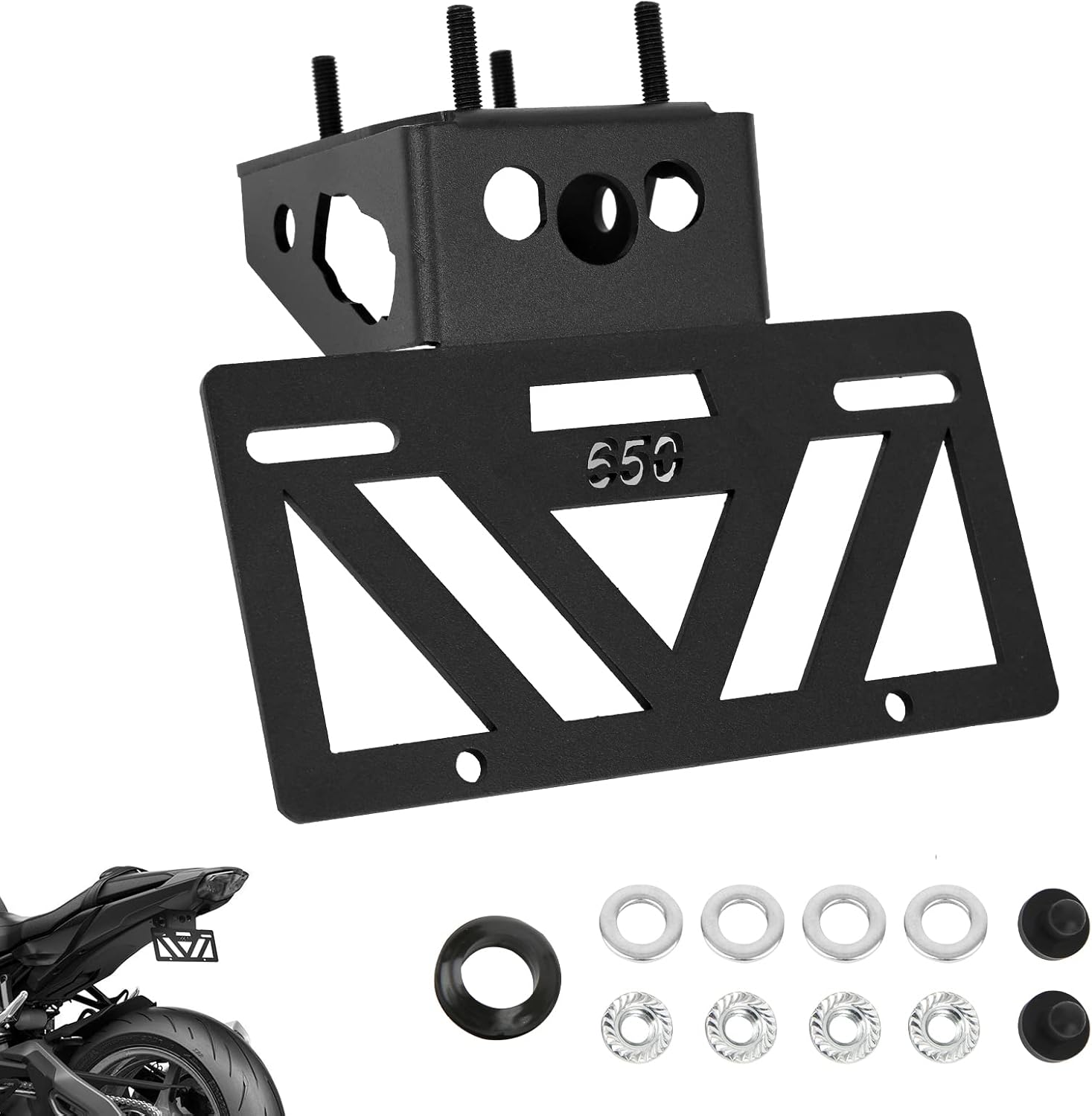 2025 Ninja 650 Fender Eliminator Z650 Fender Eliminator 2024 Ninja 650 Tail Tidy Ninja 650 License Plate Bracket Holder Z650 EX650 ABS 2017 2018 2019 2020 2021 2022 2023 2024 2025