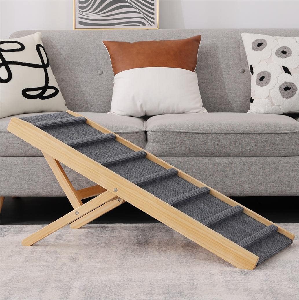Large Dog Pet Ramp Stairs for Bed Couch Car Truck SUV,Dog Pet Ramp for Small Large Dogs Pets to Get on High Bed Truck Couch Sofa Medium